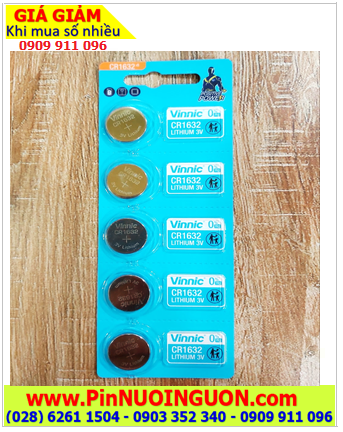 COMBO MUA 01vỉ=5viên Pin VINNIC CR1632 lithium 3V chính hãng _Giá chỉ 48.000đ/ Vỉ 5viên